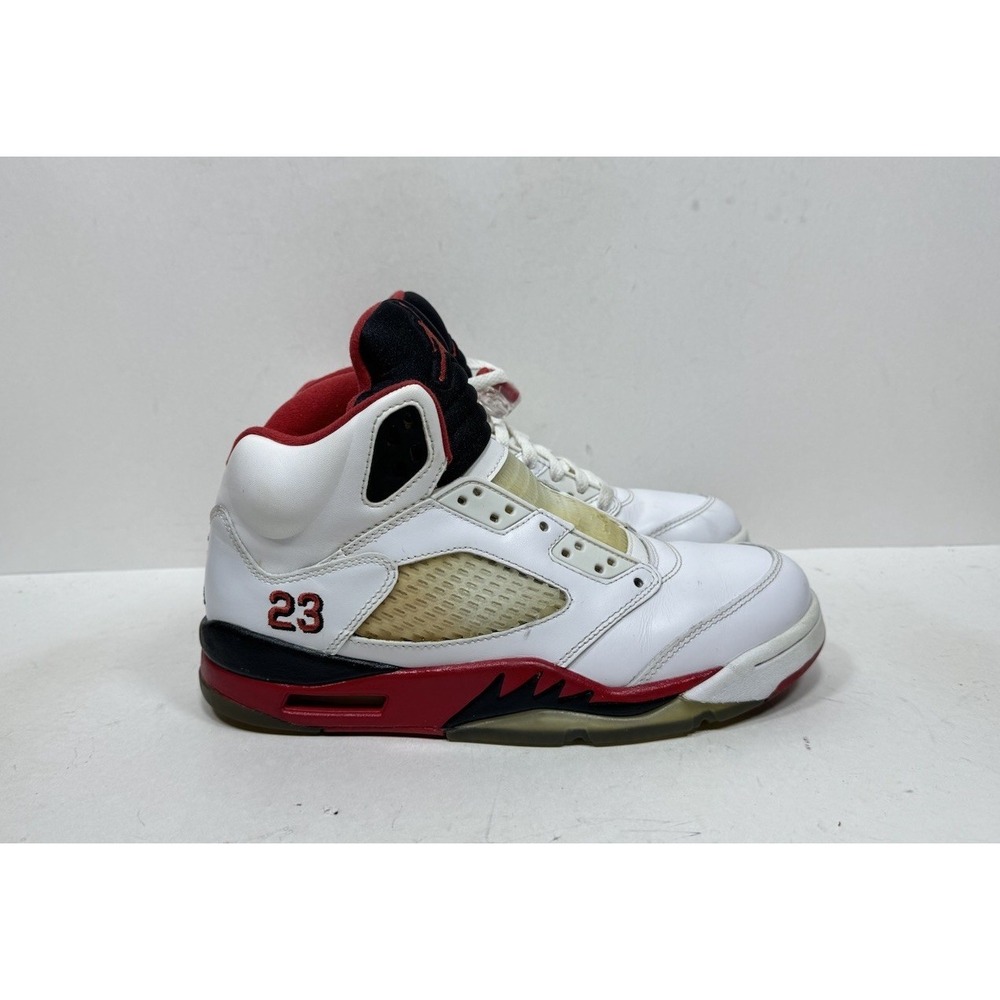 Nike Air Jordan 5 Retro Men's Size 7.5 136027 120 Fire Red Black Tongue Shoes
